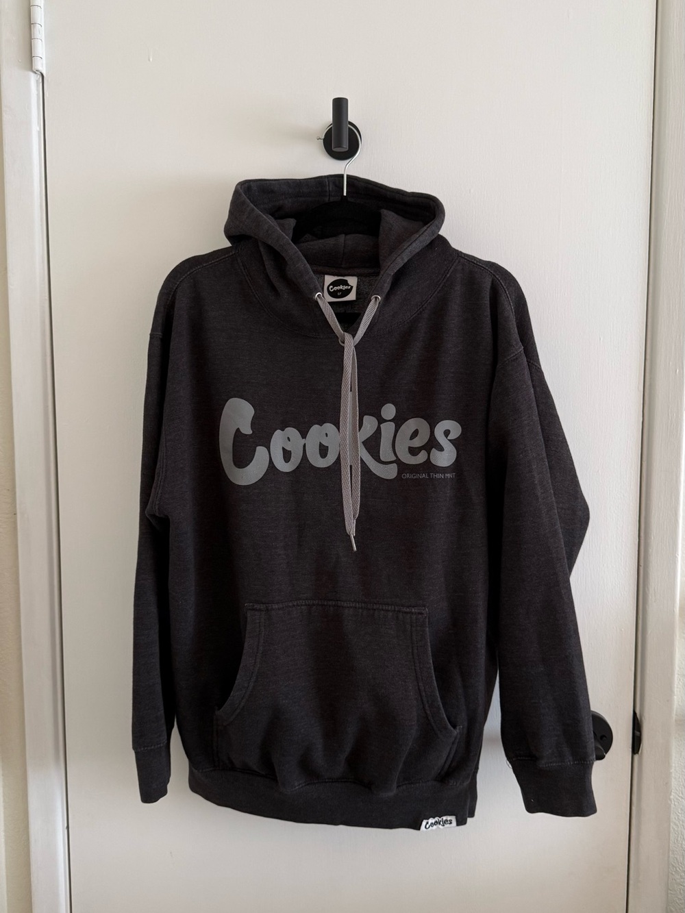 Cookies “Original Thin Mint” Logo Hoodie, Grey Original Logo / Dark Heather Grey